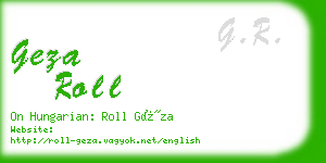 geza roll business card